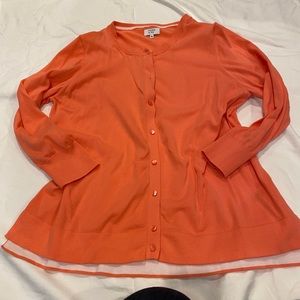 Crown & Ivy Peach Cardigan
